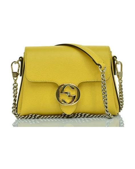 Gucci Borsa a Mano Soho Gialla Donna Pelle Dollar Calf Mod